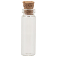 20Pcs 11X32Mm Tiny Empty Clear Cork Glass Bottles Vials 2Ml