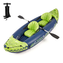 GEEZY 2 Inflatable Kayak Tandem Blow Up Boat Canoe Set Lakes Rivers 180kg Capacity