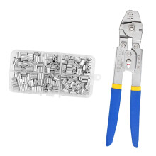 Wire Cable Crimp Tool and Aluminum Sleeve Kit for-300 pieces