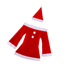 Kerstjurk voor de feestdagen met bijpassende hoed voor-05
