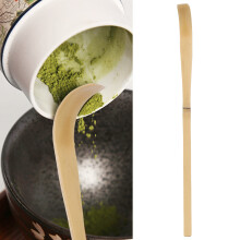 Whisk Set Bamboo Tea Set of 4 Including 100 Prong Whisk (Chasen), Traditional Scoop (Chashaku), Tea Spoon, Whisk Holder Color