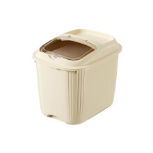 Rice Storage Containers, Food Containers, Dry Food Storage, Pet Food Dispensers, for Cereals,Soybeans(Creamy White)