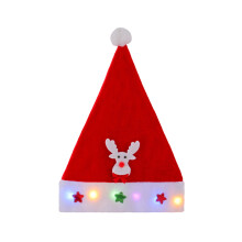 Rote Feiertags-Partykappe mit LED-Lichtern für-03