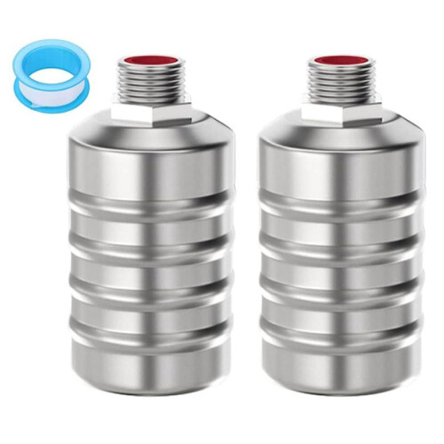 2Pcs Stainless Steel Fully Automatic Water Level Control Float Valve, Auto Shut Off  Float Valve, 1/2In Upper Water