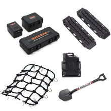 Universal 8 Teile/Satz Simulierte Dekoration Koffer Gepäck Netz Schaufel für TRX4 SCX10 90046 1/10 RC Auto Zubehör Orange