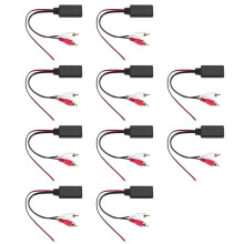 10Pcs Car Universal Wireless Module Music Adapter Rca Aux Audio Cable