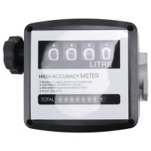 Mechanical Fuel Gauge 4-Digit Fuel Flow Mechanical Fuel Flow Meter 25Mm (1 inch Internal Thread) 5-30 GPM/20-120L/Min