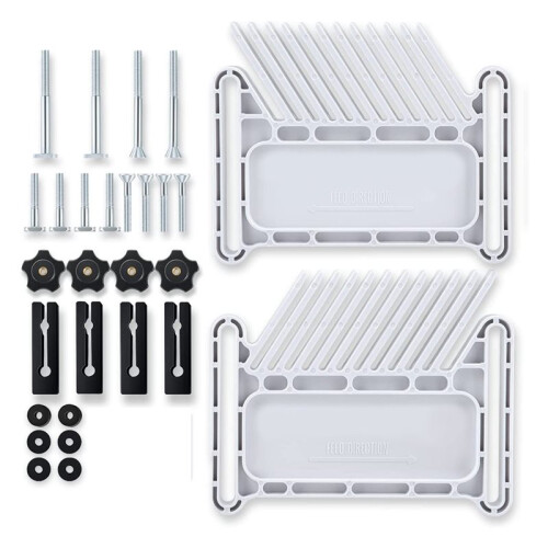 Upgraded Featherboard Safety Device Stackable Feather Board Fits Most Standard , T-Slots, T-Rails  Table Saws,White 1