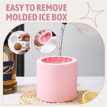DIY Silicone Ice Mold Ice Grid Mold Easy to Remove Mold Ice Box Ice Hockey Compact Ice Storage Box,A