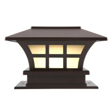 Solar Post Lamp Outdoor Waterproof Column Light for Garden Wall Lamp Garden Fence Landscape Lamp for Gate Garden