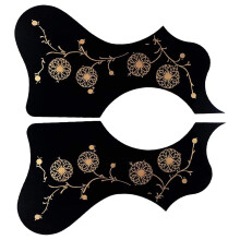 2Pack 41in Acoustic Guitar Pick Guard Anti-Scratch Parts Left/Right Hand - Black