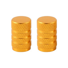 Alloy Tire valve cap, bicycle, motorcycles and car with Schrader valve, 2 set, Gold