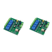 2X 4-Kanaals ESP8266 Draadloze WIFI-Relaismodule ESP-12F Ontwikkelbord AC90-250V/DC7-30V/5V E-WeLink APP-Afstandsbediening