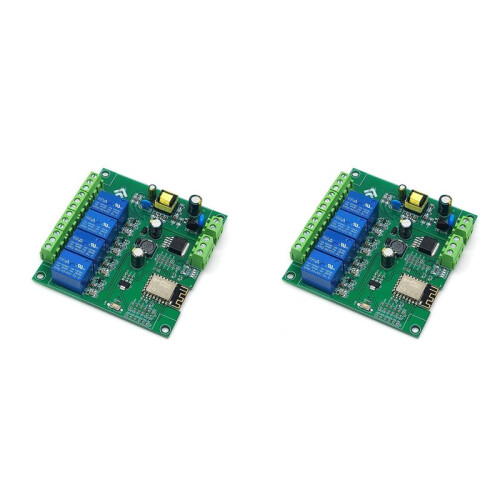 2X 4 Channel ESP8266 WIFI Relay Module ESP-12F Development Board AC90-250V/DC7-30V/5V E-WeLink APP Remote Control