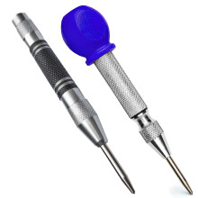 2Pcs Automatic Center Punch Center Hole Punch Set For Wood, Metal, Plastic, Glass, And Marble