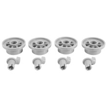 4Pack 165314 Diskmaskin Nedre Rack Hjul ErsäTtningsdel Passar för & Diskmaskiner-ErsäTter 420198 AP2802428