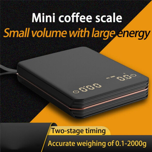 Rechargeable Coffee Scale 2Kg Small Baking Home Automatic Timing  Electronic Kitchen Scale Accurate 0.1G