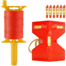 Cuerda de MasonLine Trenzada de 18, 1000 Pies de Hilo de Nylon con Mango, Cuerda de Construcción, Kit de Herramientas de Nivel de Línea de Cuerda