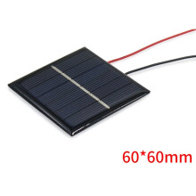 Micro Solar Board Photovoltaic 5Pcs 2-3V 100Ma Solar Cells with Wires Solars Epoxy Plate DIY Projects Toys 60mm X 60mm