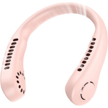 (Pink) Deyaah Portable Neck Fan - 3000mAh Bladeless 360 Cooling Personal Device
