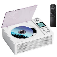 Portable Retro CD Clayer, Dual Speakers, Hifi Sound Quality, Supports USB/TF Card/FM Audio Speaker CD Player B