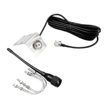 156-163Mhz VHF Marine Antenna Waterproof Mast Aerial with 5M/16.4ft RG-58 Cable L Shape Bracket for Boat Sailboat Yacht