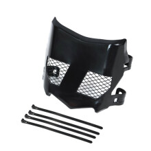 Motor front-end plaatafdekking, zwart kunststof geventileerd