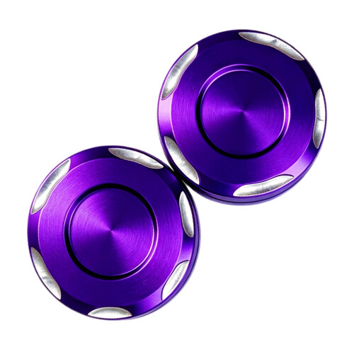 Mirror Hole Cover Pair for Motorcycle Owners, 2 ABS-Purple