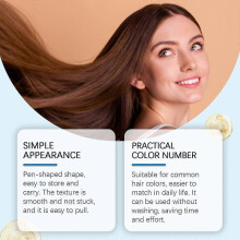 Brown Hair Dye Stick - Instant Silver Hair Coverage, Portable Hair Care Cream with Comb, 20g