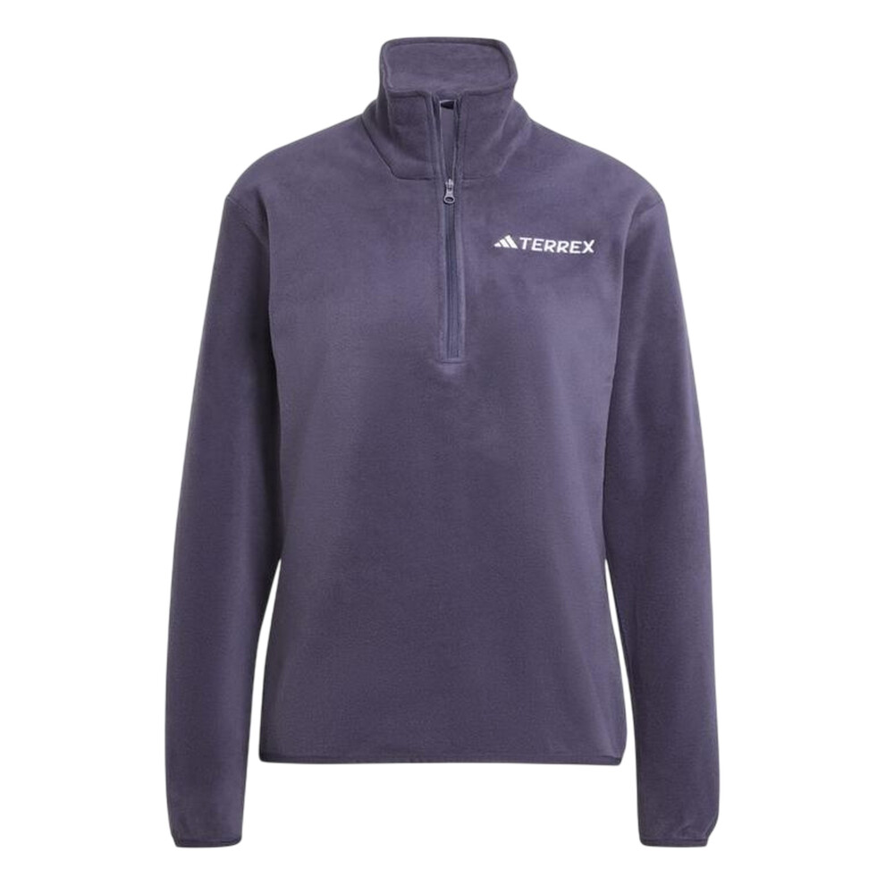 Adidas (8 Uk, Shadow Blue) Womens/Ladies Essentials Long-Sleeved Fleece Jacket