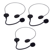 3 Piece Black Costume Prop Headset for Cosplay Looks Party Wear