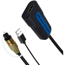 -Compatible ARC EARC Audio Extractor -Compatible to SPDIF Optical TOSLINK Stereo Out Splitter Audio Converter