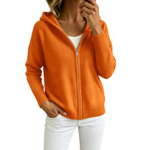 Vesttruien voor dames, geribd gebreid, met lange-Oranje S