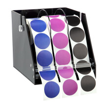 Acrylic Label Dispenser Stand, Desktop Sticker Roll Rack With-A
