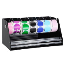 Desktop Sticker Label Rack, Acrylic Roll Dispenser Holder-C