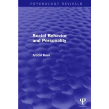 Social Behavior and Personality by Arnold H. Buss Hardcover Book