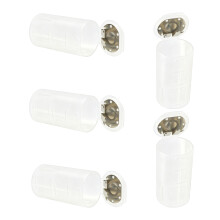 Size D Form Battery Sleeve with Two Double A Batteries, Clear