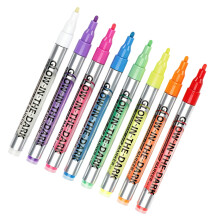 8 farbige Stoffmarker für Hemden und Leinentaschen, Marker-Set