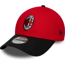 New Era Mens 9FORTY Contrast AC Milan Baseball Cap - Red