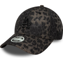 New Era Womens 9FORTY Cosy LA Dodgers MLB Baseball Cap - Leopard Black