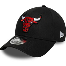 New Era Mens 9FORTY Side Script Chicago Bulls NBA Baseball Cap - Black
