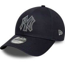 New Era Mens 9FORTY Metallic Outline NY Yankees MLB Baseball Cap - Navy