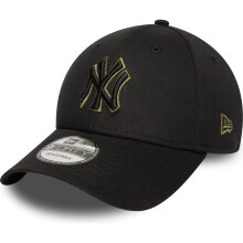New Era Mens 9FORTY Team Outline NY Yankees MLB Baseball Cap - Black