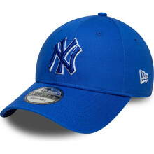 New Era Mens 9FORTY Team Outline NY Yankees MLB Baseball Cap - Bright Blue