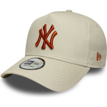 New Era Mens 9FORTY League Essential NY Yankees MLB Baseball Cap - Cream