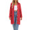 Womens Cable Knit Cardigan Sweaters Oversized-Coral Red L 1