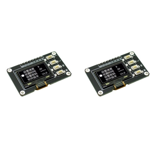 2pcs 0.96-Inch OLED Display Screen White 12864 Screen Module with Matrix 4 Key Interfaces Keyboard IIC SSD1315 White