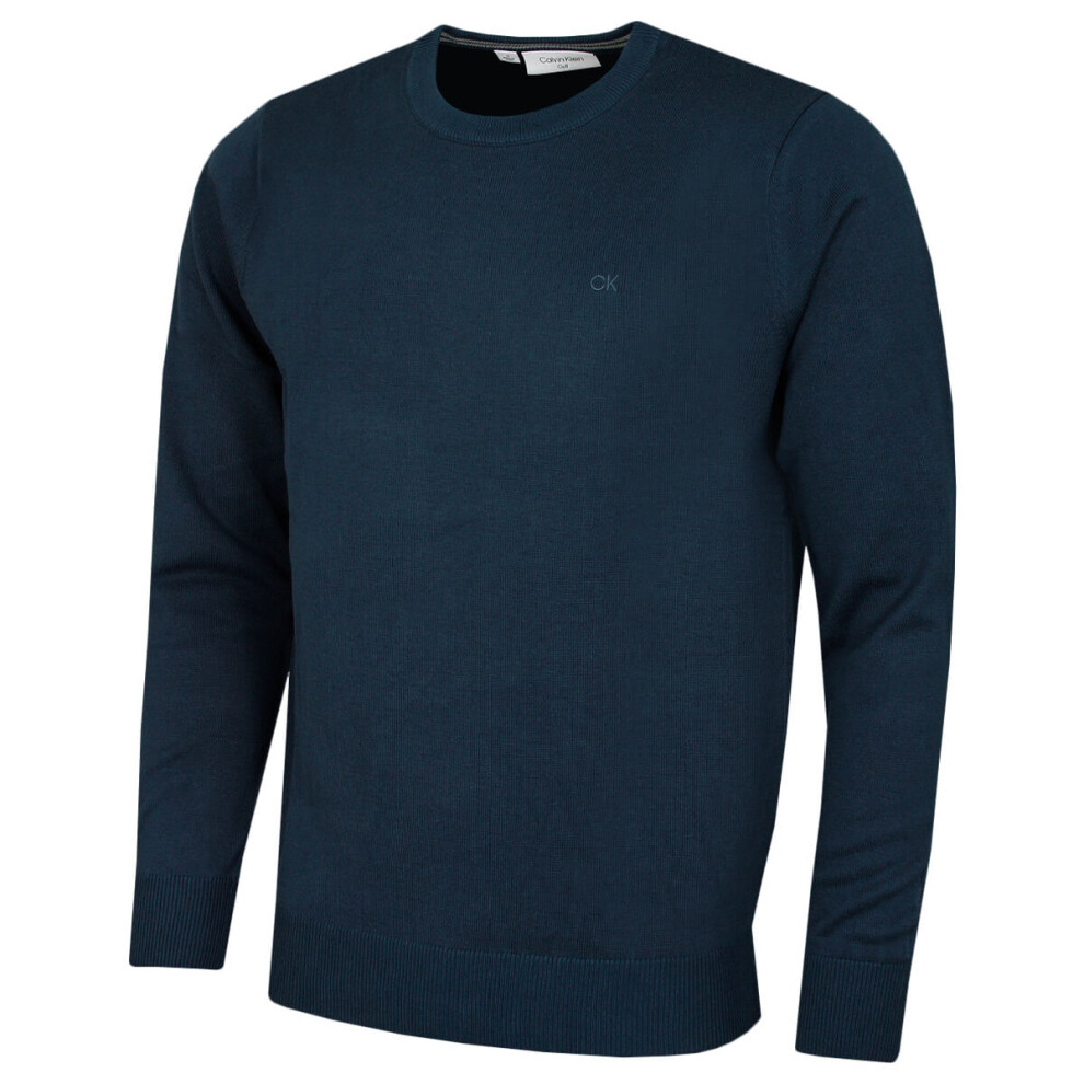 Calvin Klein (Xxxxl, Petrol) Mens 2026 Crew Neck Cotton Breathable Golf Sweater