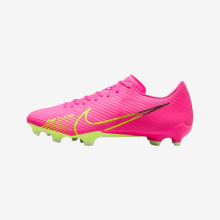 (UK10, Pink Blast/Gridiron/Volt) Nike Zoom Mercurial Vapor 15 Academy Men's Multi-Ground Football Cleats