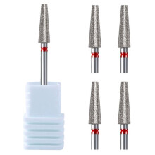 5Pc Polishing Stone Nail Drill Bit Milling Cutter for Cuticle Clean Gel Overflow Removal Manicure Pedicure Tool 0.35mm